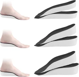 3 Pairs Height Increase Insoles, Heel Lifts for Shoes, Inserts for Men and Women, for Achilles Tendonitis and Leg Length Discrepancy (Man, 0.6"/1"/1.4" Height)
