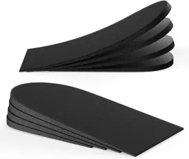 Adjustable Heel Lift Inserts for Shoes - Bukihome Orthopedic Shoe Lift for Uneven Legs 4 Layers Height Increase Insole for Heel Pain,Heel Spur,Achilles Tendonitis,Black,Large