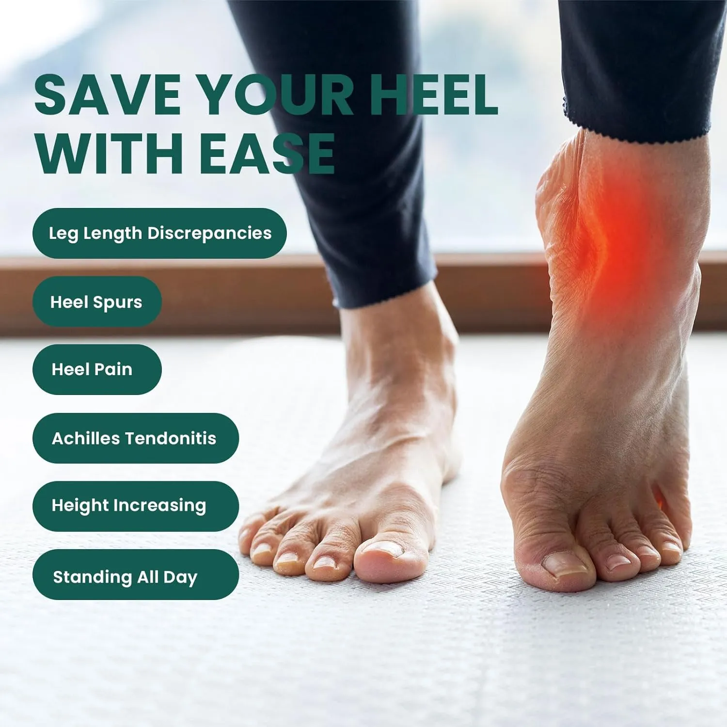 Adjustable Heel Lifts for Men Shoes - Welnove 4 Layers 1 Inch Orthopedic Height Increase Insert for Achilles Tendonitis, Heel Pain, Leg Length Discrepancy, Plantar Fasciitis, Shoe Lifts Large 1 Pair