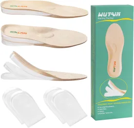 Adjustable Height Increase Insoles for Women Men 3 Layers Gel Heel Lift for Leg Length Discrepancy,Heel Pain,Spurs,Achilles Tendinitis, Shoe Lifts Increase by 1.57 Inches 1 Pair Small