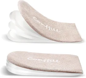 Adjustable Orthopedic Heel Lift Inserts Gel Height Increase Insoles for Women Men Leg Length Discrepancy, Heel Pain, Heel Spurs, 4-Layer Stackable Gel Shoe Lifts Lift Shorter Leg Uneven HIPS