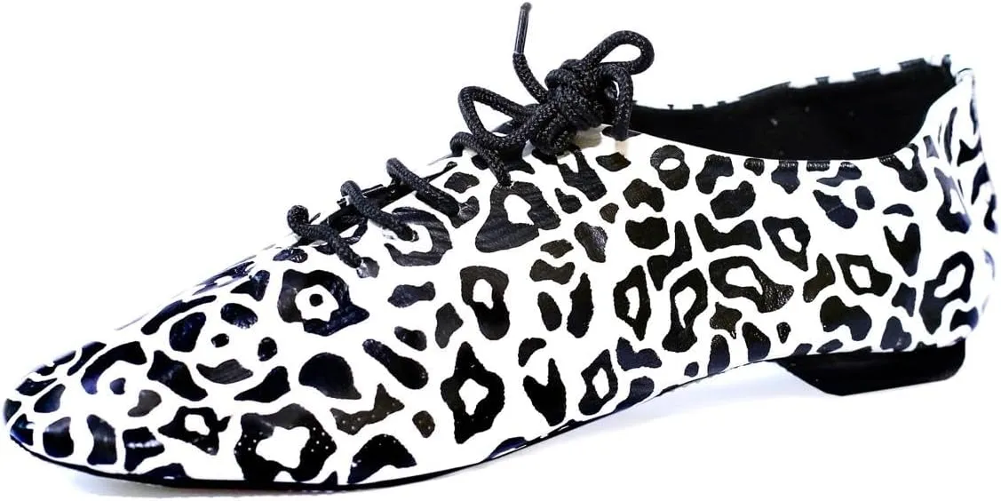 Adult Premium Leather lace up Jazz Dance Shoes- Full Rubber Sole Non Slip Jazz Shoes - Unisex Modern Stage Dance Shoes