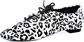 Adult Premium Leather lace up Jazz Dance Shoes- Full Rubber Sole Non Slip Jazz Shoes - Unisex Modern Stage Dance Shoes