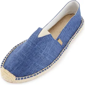 Alexis Leroy Men's Closed Toe Canvas Slip on Flat Espadrille Shoes