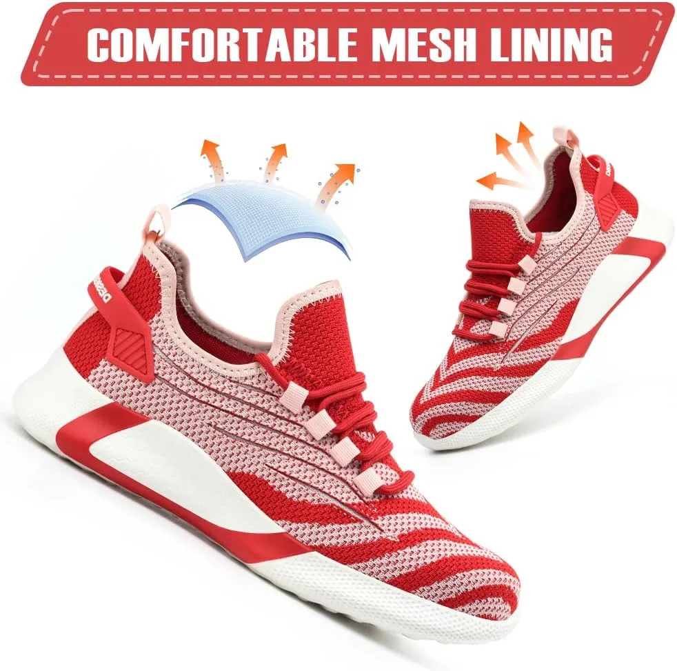 Asiman Steel Toe Shoes for Women Lightweight Breathable Safety Shoes for Men Construction Non Slip Composite Toe
