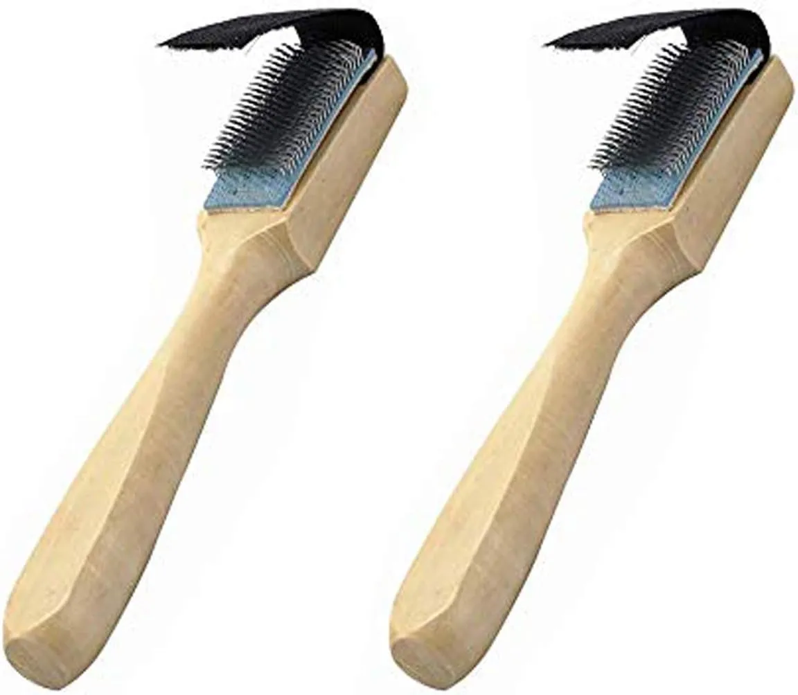 BinaryABC Dance Shoes Brush,Shoes Cleaner Brush,Suede Sole Wire Shoes Wood Cleaning Brush Cleaners 2Pcs