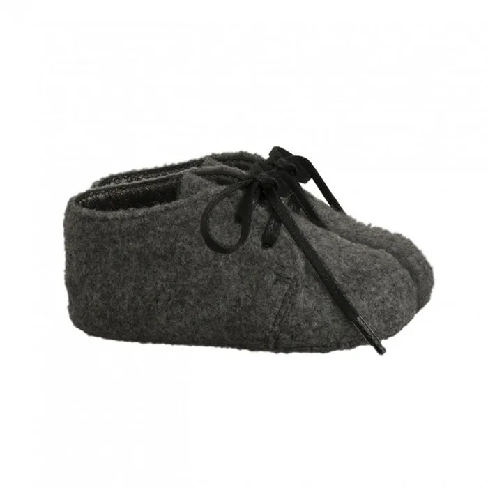 Bonpoint Baby Derby Shoes Gris Chine