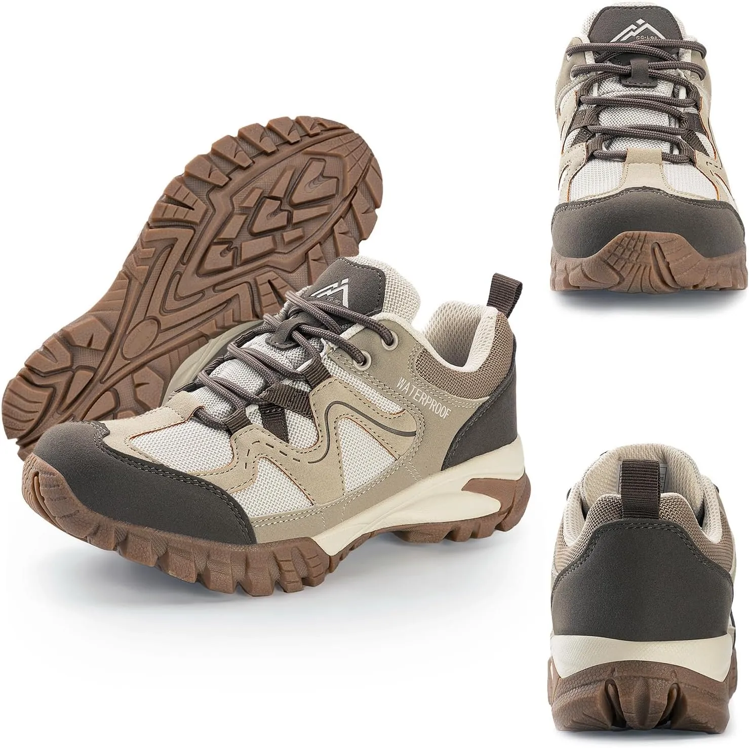 CC-Los Women's Waterproof Hiking Shoes Lightweight Breathable Walking Shoes for Outdoor Climbing Size 5.5-10.5