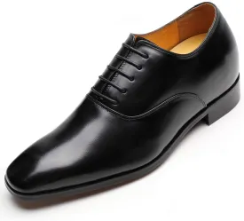 CHAMARIPA Elevator Shoes for Men Invisible Height Increasing Elevator Shoes Lace up Leather Formal Oxford Dress Tuxedo Lift Shoes Make You Taller