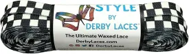 Derby Laces Style Wide 10mm Waxed Lace for Roller Skates, Hockey Skates, Boots, and Regular Shoes