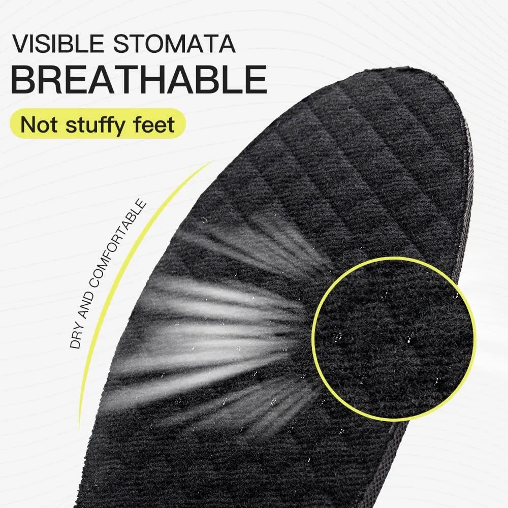 Height Increase Insole 3-Layer Air Cushion Heel Insert Lift Shoes Insole for Men and Women Invisible Elevator Adjustable Insoles