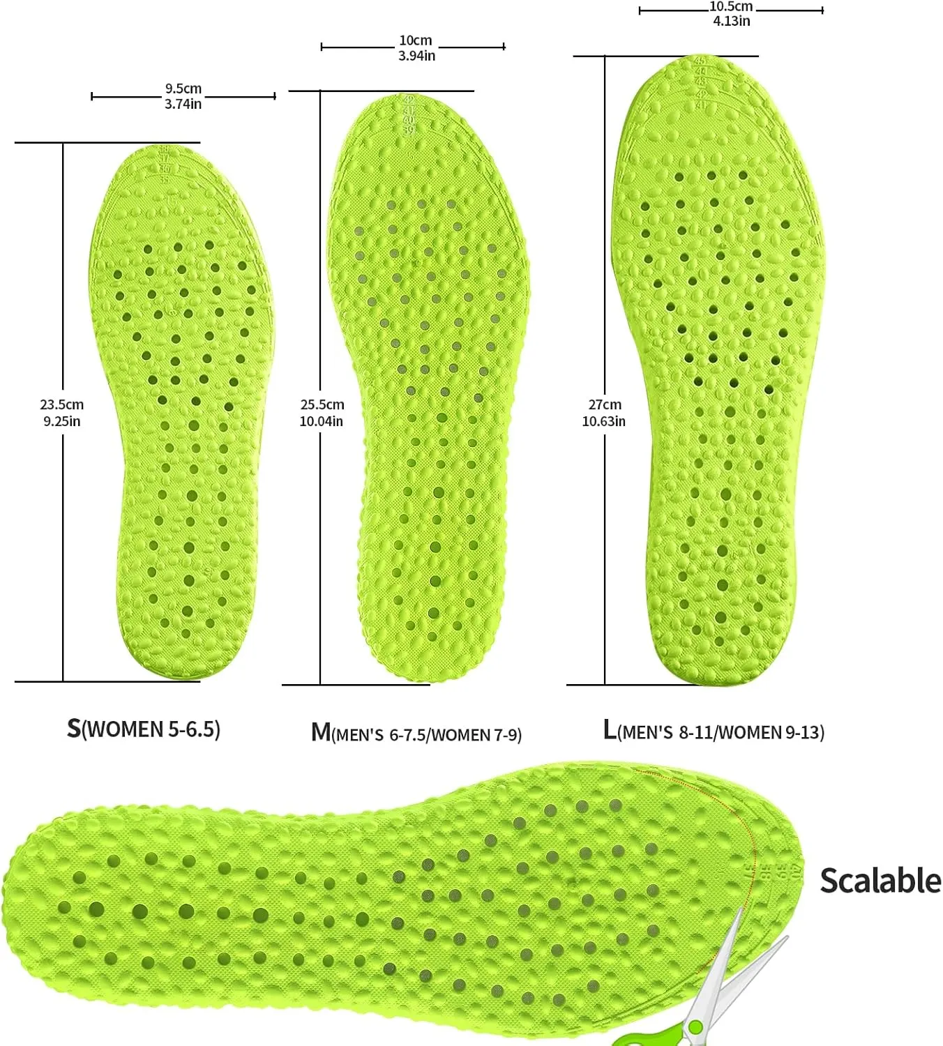 Height Increase Insoles Air Cushion Taller Shoe Insoles Heel Insert for Men and Women,Heel Cushioning Shock Absorption,Relieve Foot Pain 1 Pair