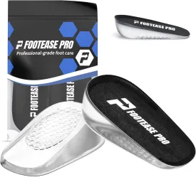 Height Increase Insoles, Gel Heel Lift Inserts for Pain Relief & Shock Absorption, Ideal for Heel Pain, Achilles Tendonitis, Plantar Fasciitis, and Foot Discomfort