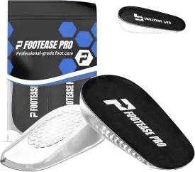Height Increase Insoles, Gel Heel Lift Inserts for Pain Relief & Shock Absorption, Ideal for Heel Pain, Achilles Tendonitis, Plantar Fasciitis, and Foot Discomfort