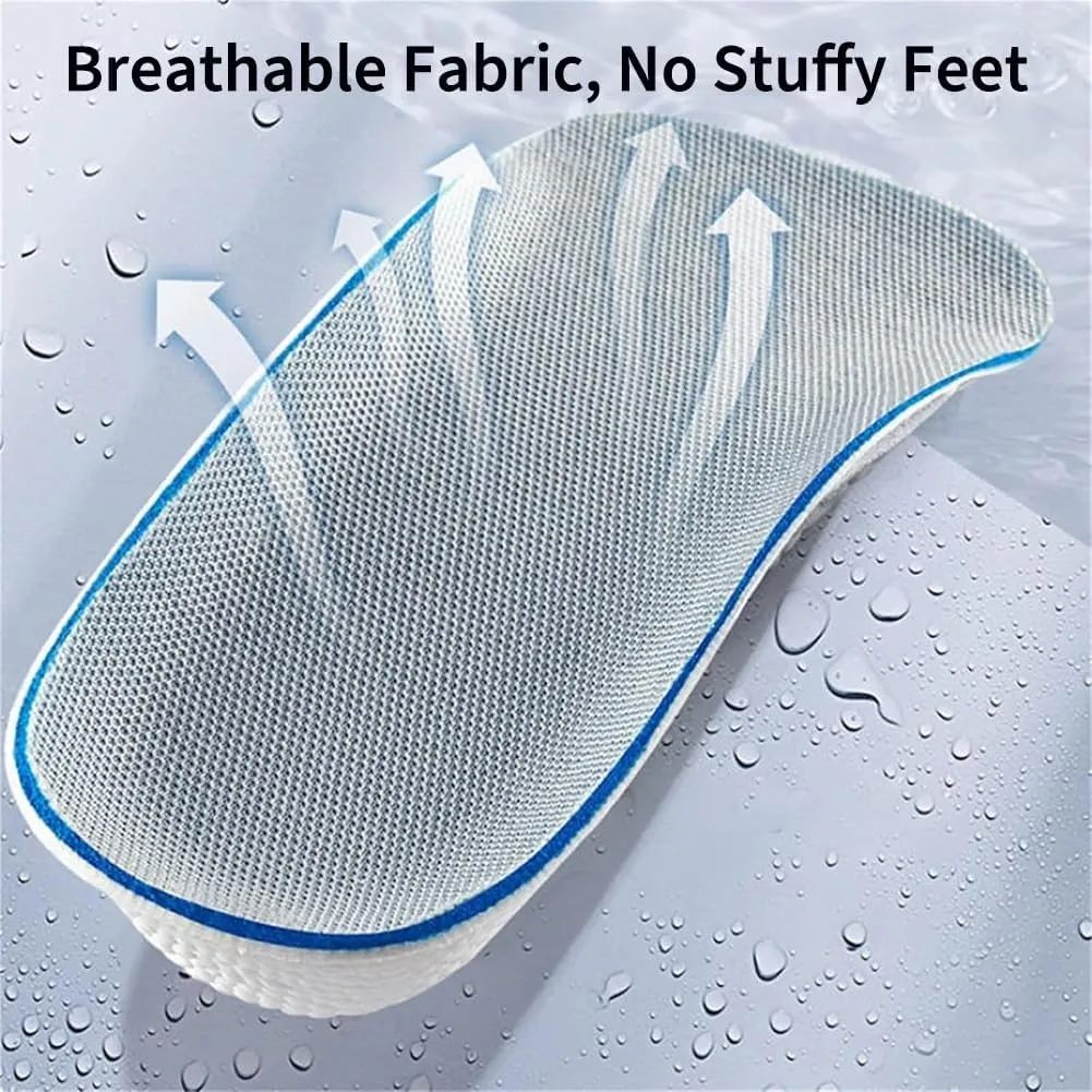High Pads 1.0, High Pads for Men, Height Insoles 3 Inch, for Flat Feet, Over Pronation (Gray,3size All)
