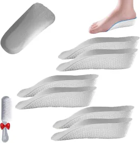 High Pads 1.0, High Pads for Men, Height Insoles 3 Inch, for Flat Feet, Over Pronation (Gray,3size All)