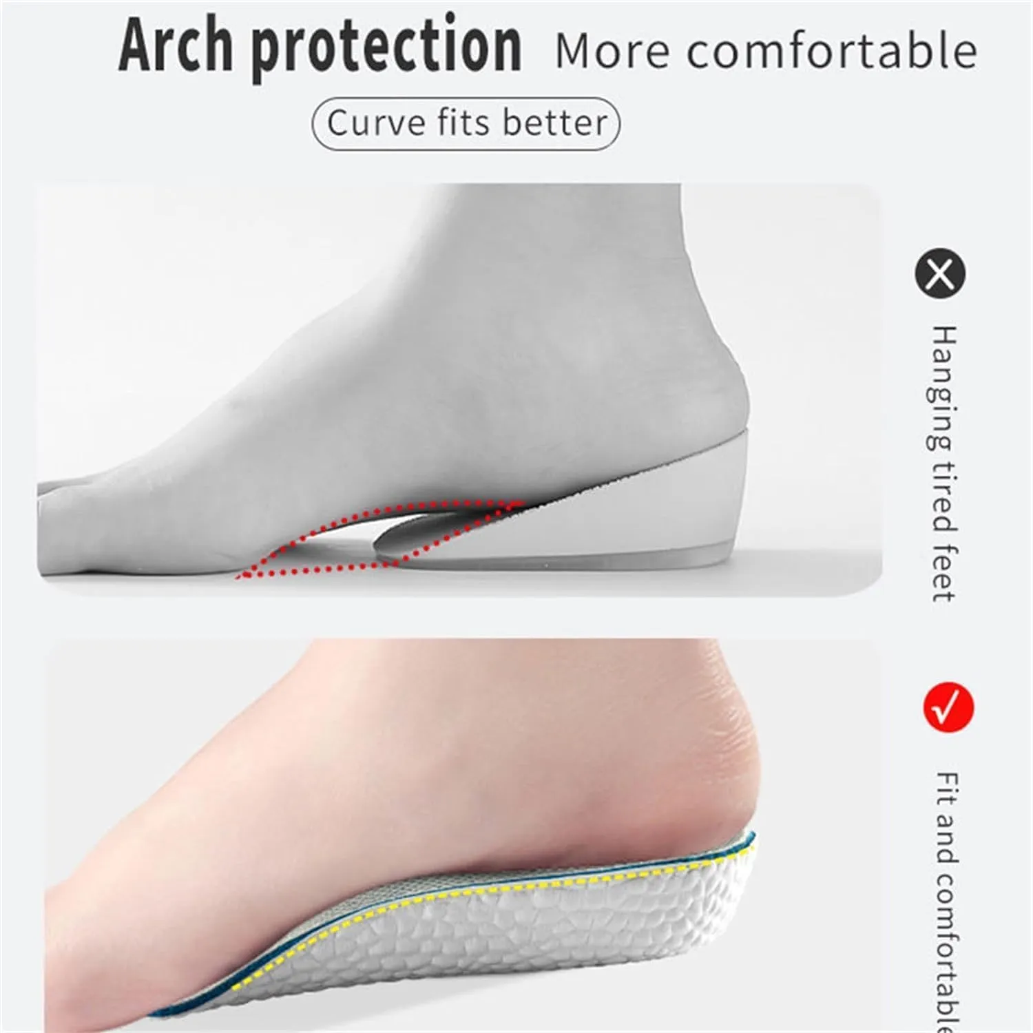Highpads 2.0, Orthopedic Highpads 2.0, Orthopedic Highpads 3.0, Orthopedic High Pads for Men, Height Increase Insoles, The First Orthopedic Height Insoles (2.0-Black, 3.5cm/1.37in)