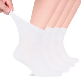 Hugh Ugoli Diabetic Socks for Men, Loose Ankle Socks, Bamboo, Extra-Wide, Thin, Seamless Toe, Non-Binding Top, 4 or 8 Pairs