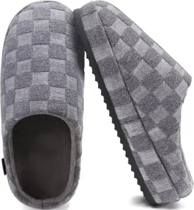 jiajiale Mens House Slippers Cozy Thick Cushion Yoga Foam Lightweight Warm Clog Slippers Slip On Indoor Outdoor Hard Rubber Sole