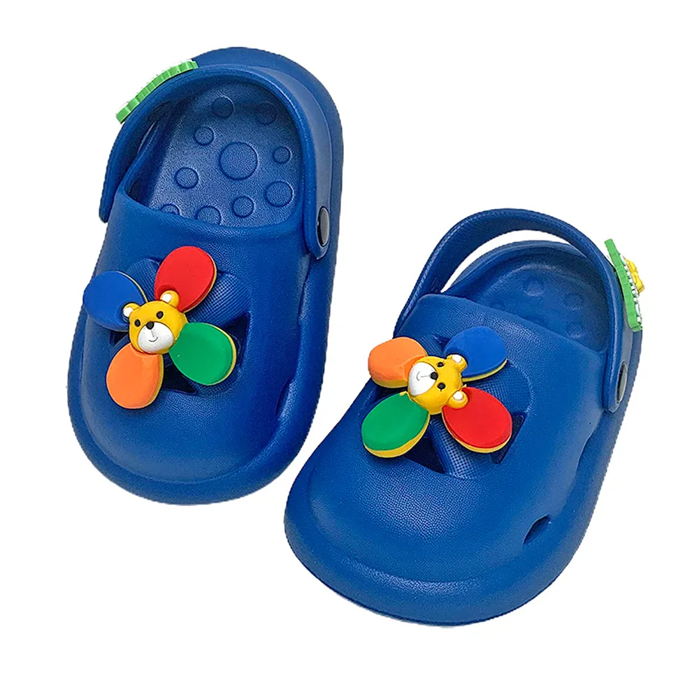 Little Surpise Box Blue Pinwheel Slip on Clogs, Summer/Monsoon all season Footwear for Toddlers & Kids.