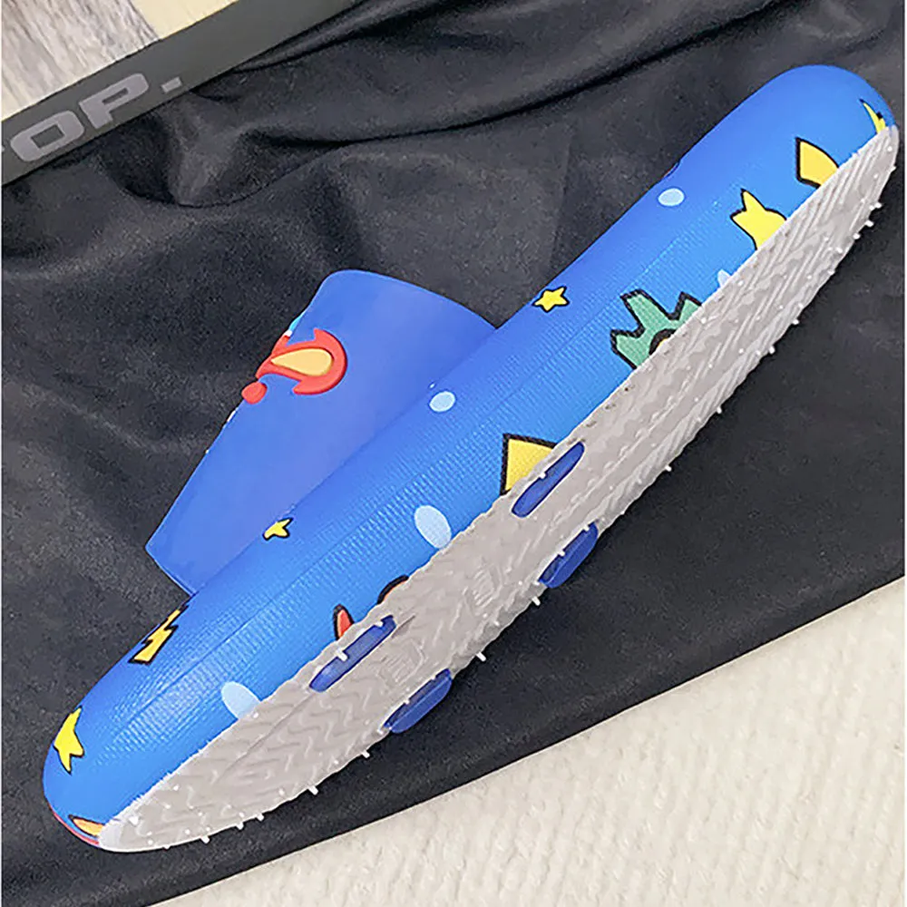 Little Surpise Box Cobalt Blue All Over Dino Theme Slip On Clogs, Summer/Monsoon All Season Footwear For Toddlers & Kids.