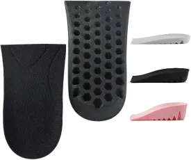 LTOHOE Height Increase Insoles, Heel Shoe Lifts for Achilles Tendonitis and Leg Length Discrepancy, Shoe Inserts to Make You Taller, Heel Cushion Inserts for Men & Women Black 1" Height