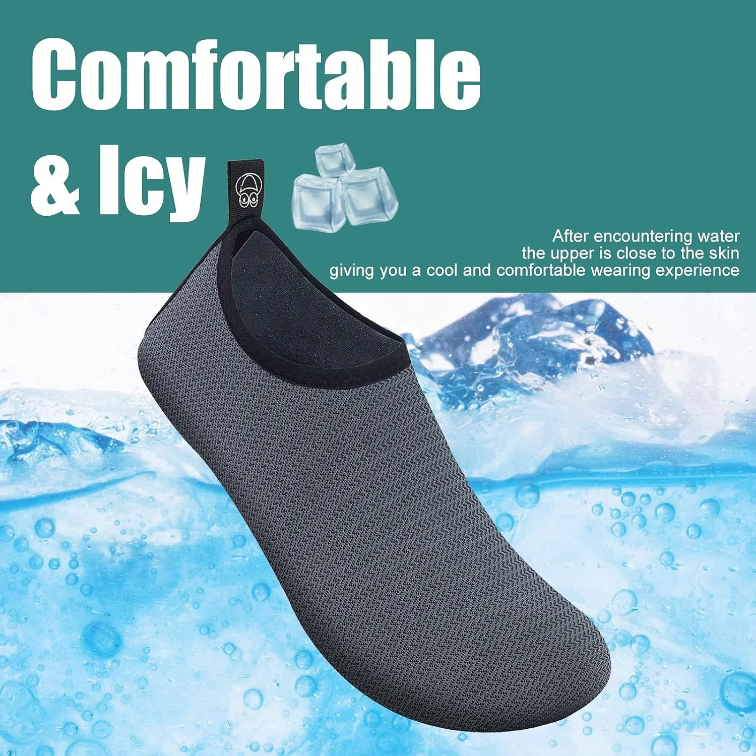 Metog Men Women Water Shoes Quick-Dry Aqua Socks Barefoot Slip-on for Beach Swim Sport Surf Yoga Exercise