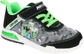Minecraft Shoes for Boys, High-Top Sneakers for Little Kid/Big Kid, Navy/Green
