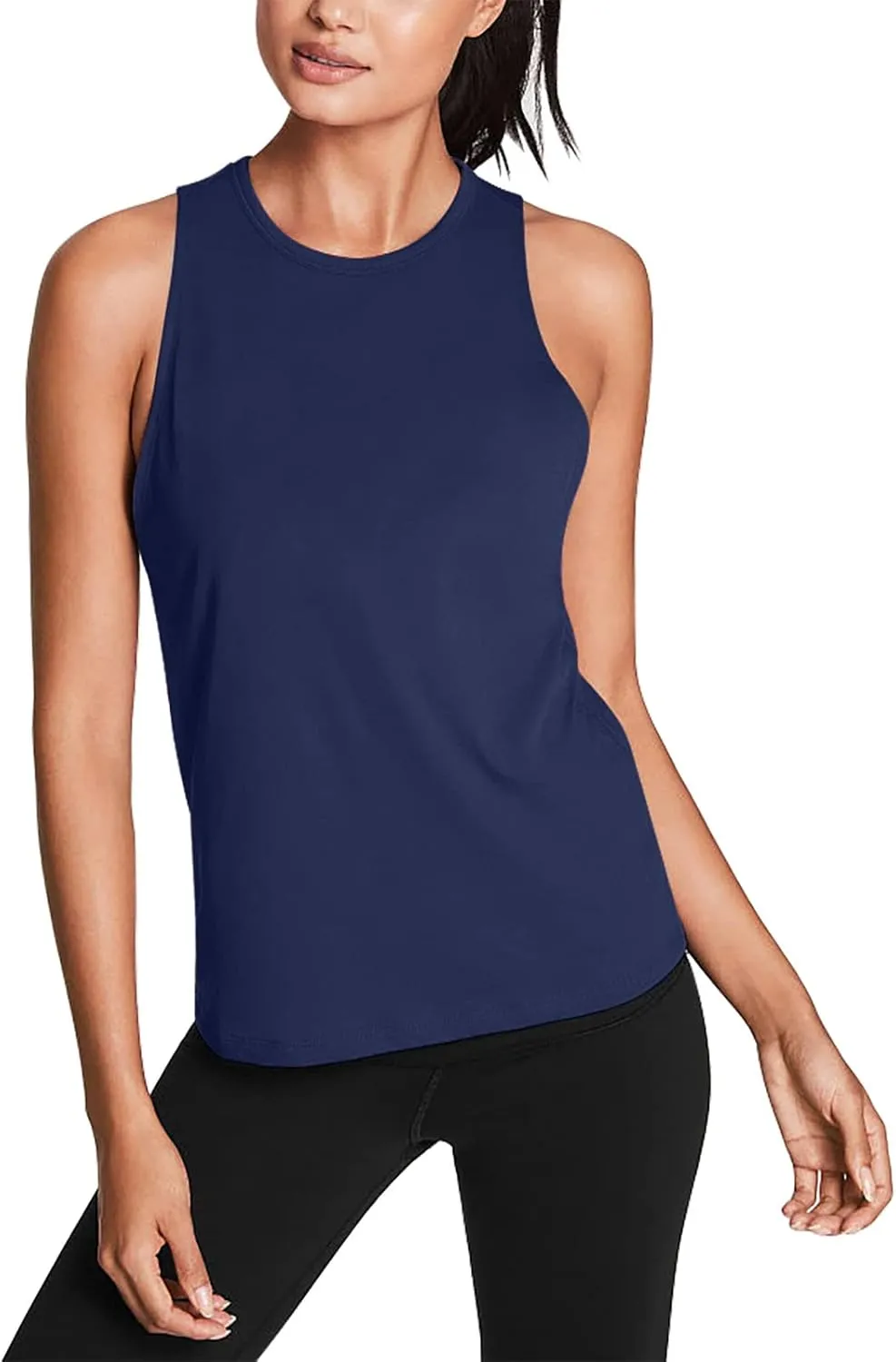 Mippo Workout Tops for Women Open Back Yoga Shirts Tank Tops Athletic Tops Gym Workout Clothes