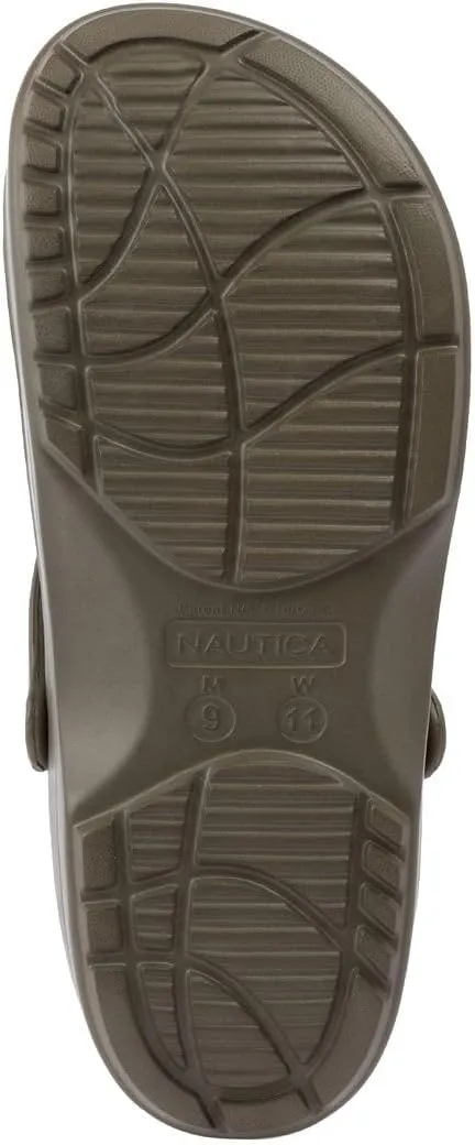 Nautica Men's Clogs - Athletic Sports Sandal - Slip-On with Adjustable Back Strap - (Water Shoes/Fuzzy Slippers) River Edge