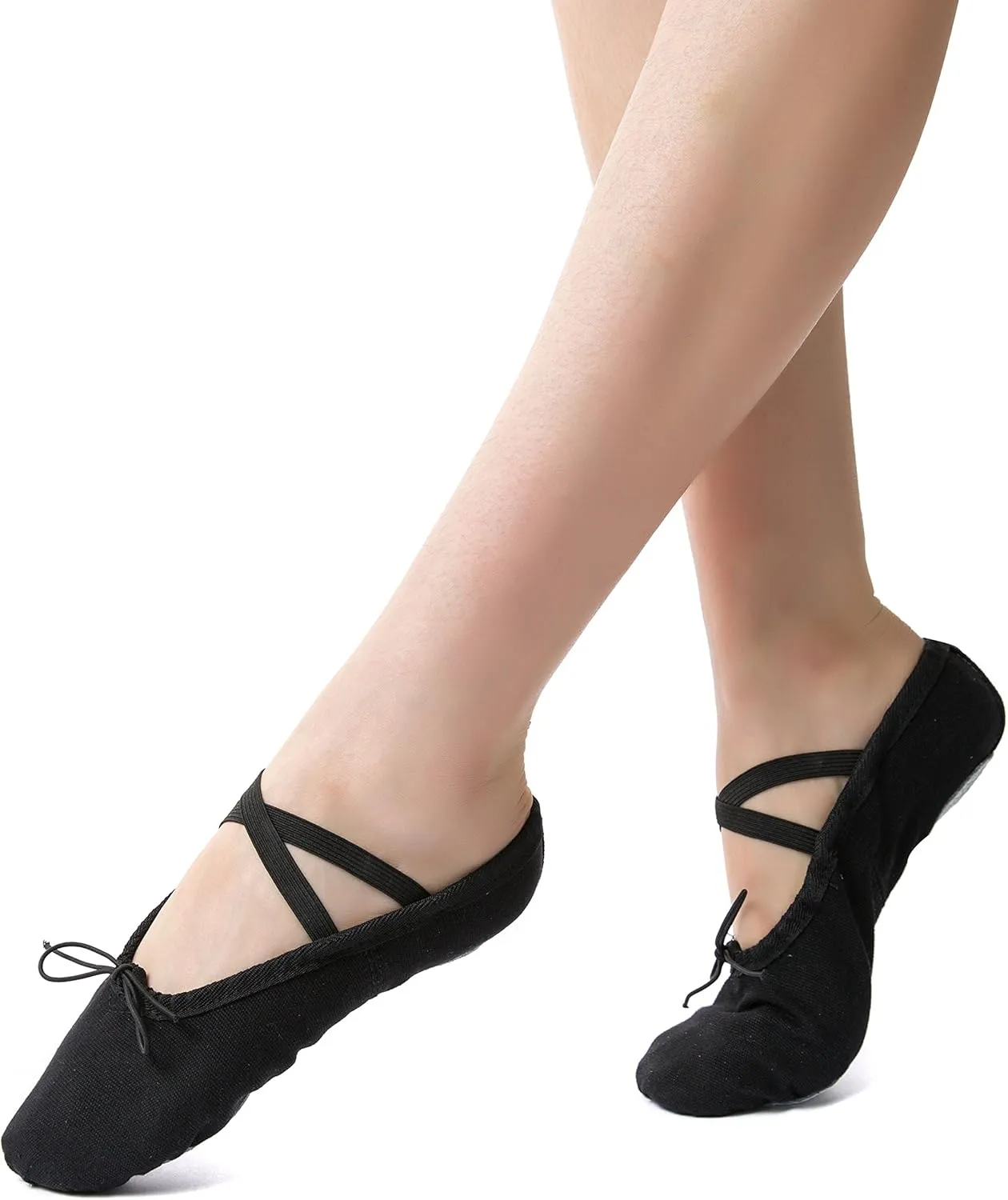 Nexete Ballet Shoes Slippers Classic Canvas Split-Sole Dance Slippers for Toddler Kid Girl Boy Women