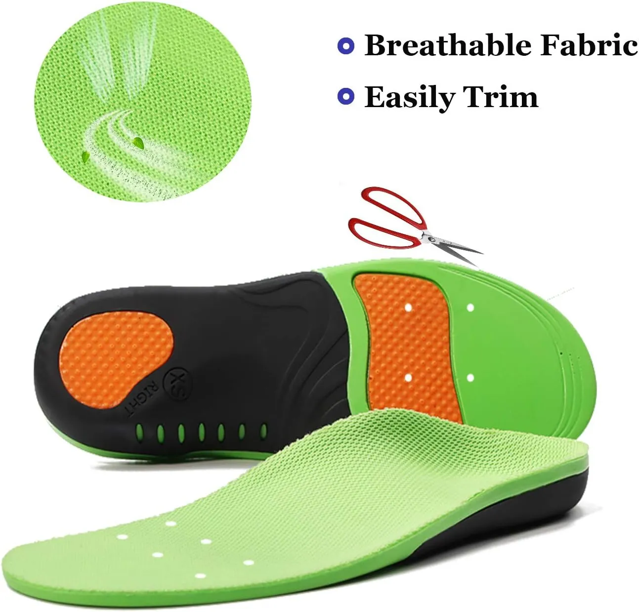 Plantar Fasciitis Arch Support Shoe Inserts Women & Men - Insoles Orthotic Inserts for Flat Feet, Cushioning Shoe Insoles for Foot Pain, Running, Heel Spurs, Arch Pain High Arch - Boot Insoles