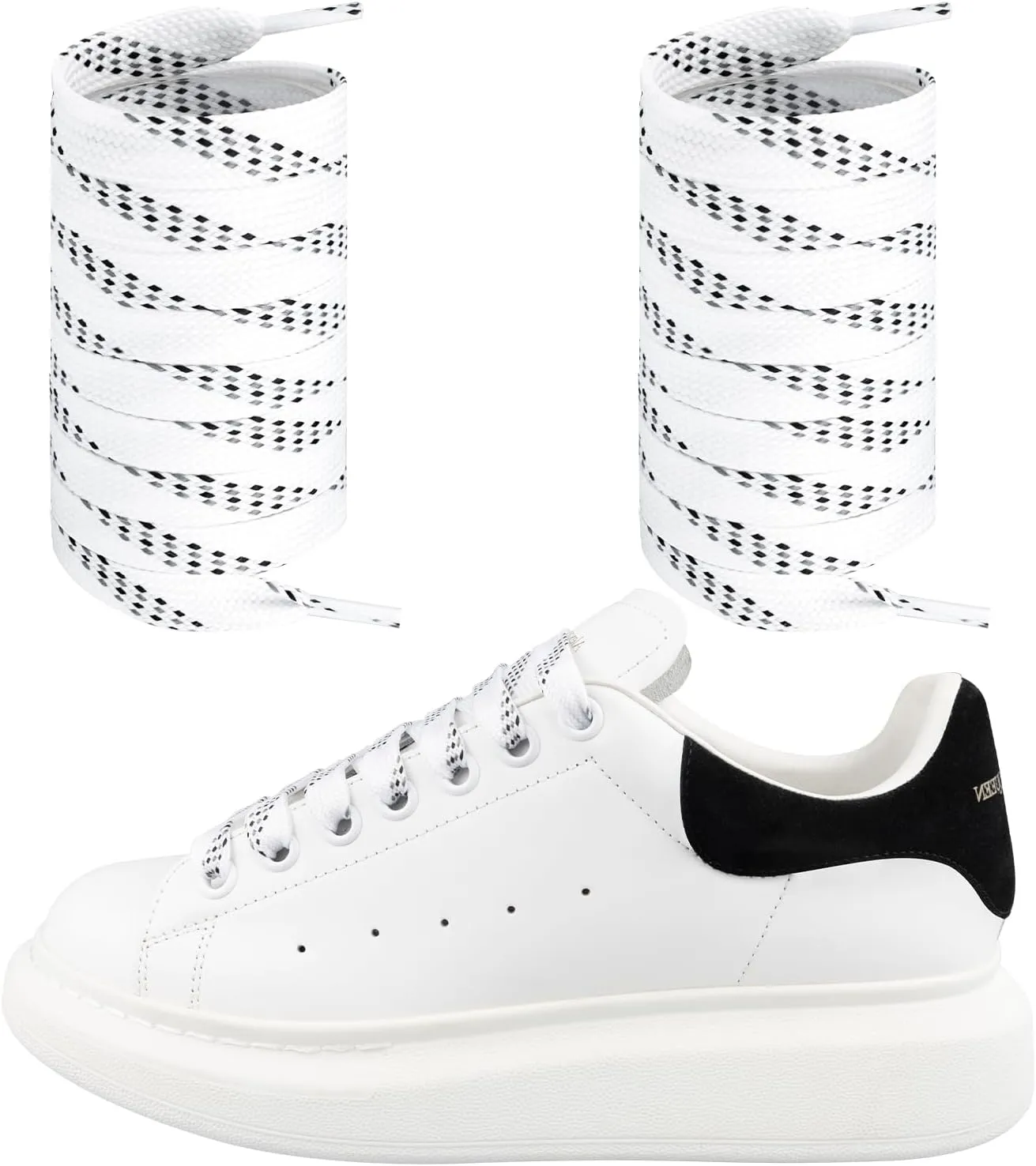 Shoelaces for Alexander McQueen Flat Shoe Laces Replacement Sneaker Shoes