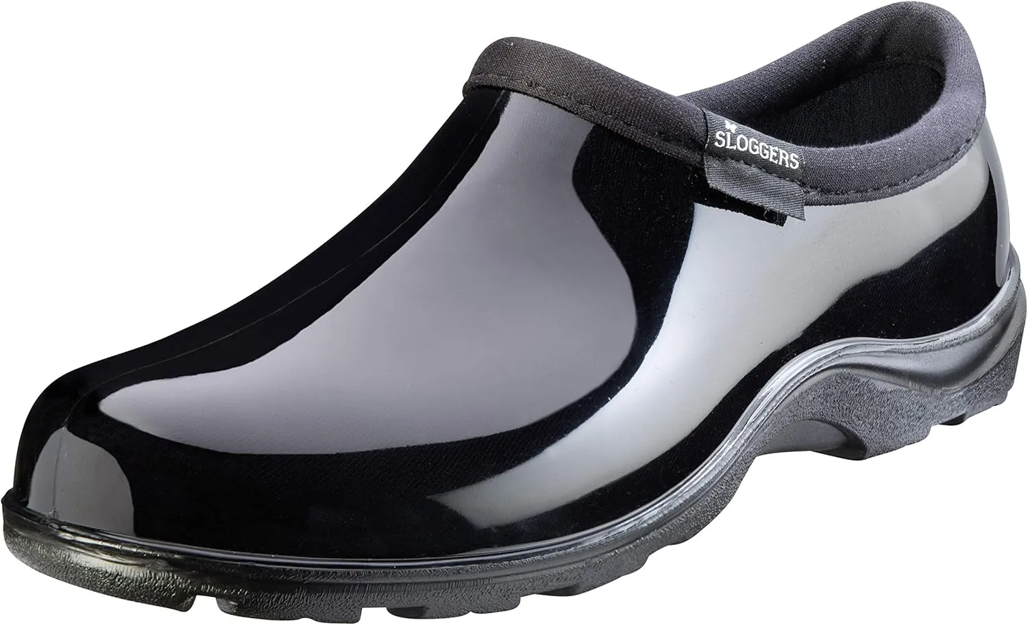 Sloggers Original Waterproof Rain and Garden Shoe for Women Outdoor Slip-On Garden Clog - Made in The USA with Premium Comfort Insole and Arch Support - Classic Black, Size 7