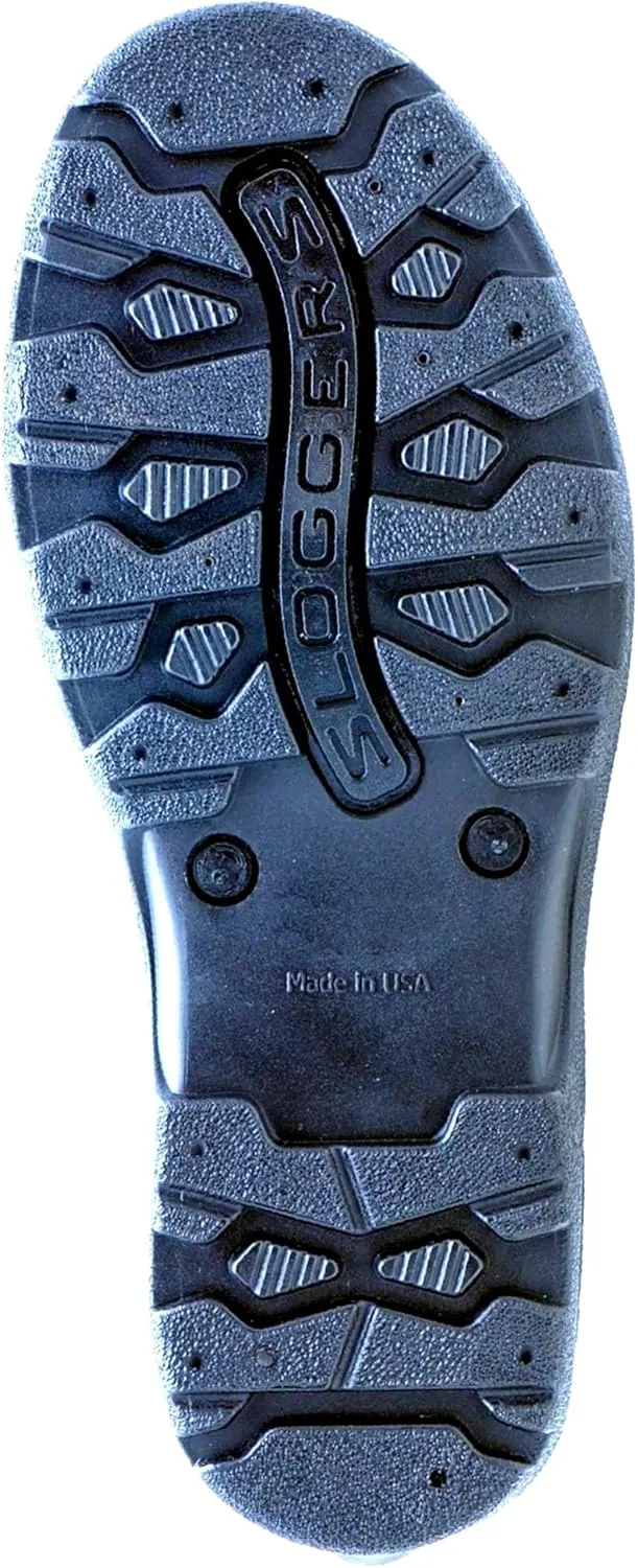 Sloggers Original Waterproof Rain and Garden Shoe for Women Outdoor Slip-On Garden Clog - Made in The USA with Premium Comfort Insole and Arch Support - in Fields Black, Size 9