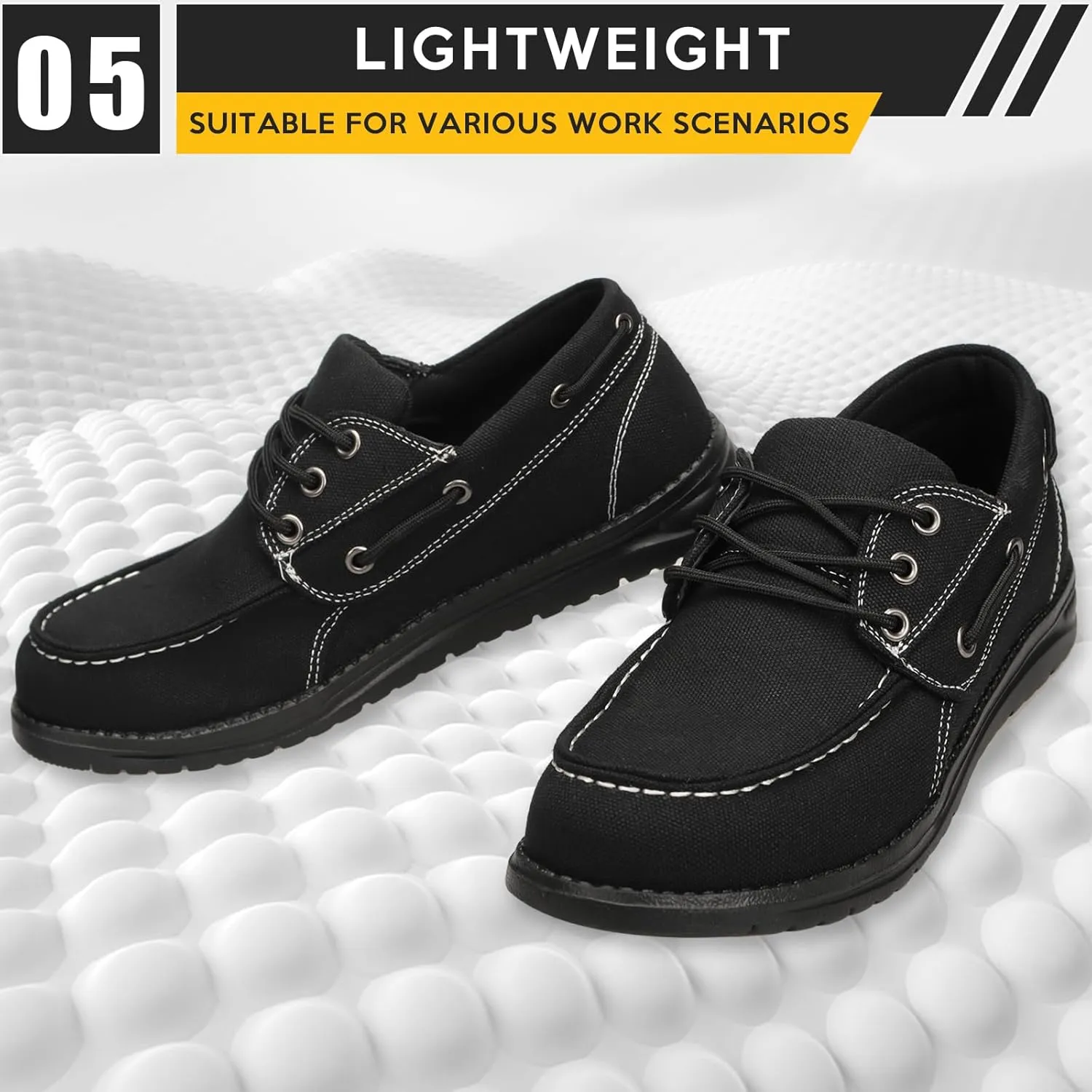 Steel Toe Lofers Shoes for Men Women Comfortable Lightweight Composite Toe Work Shoes Cushion Indestructible Construction Safety Toe Sneakers