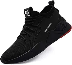 SUADEX Steel Toe Shoes for Men Women Indestructible Steel Toe Sneakers Lightweight Work Safety Shoes Puncture Proof Composite Toe