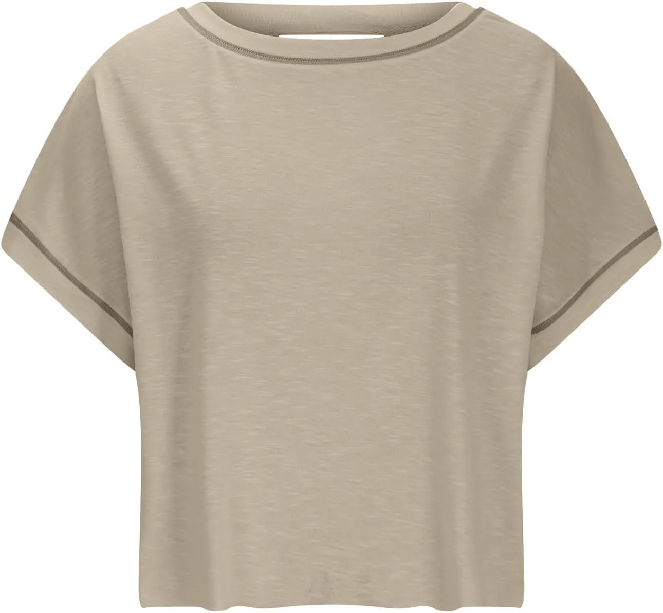 Summer Tops for Womens Open Back Workout Tops Backless Short Sleeve Athletic Shirt Running Crop Top Gym Yoga Tee