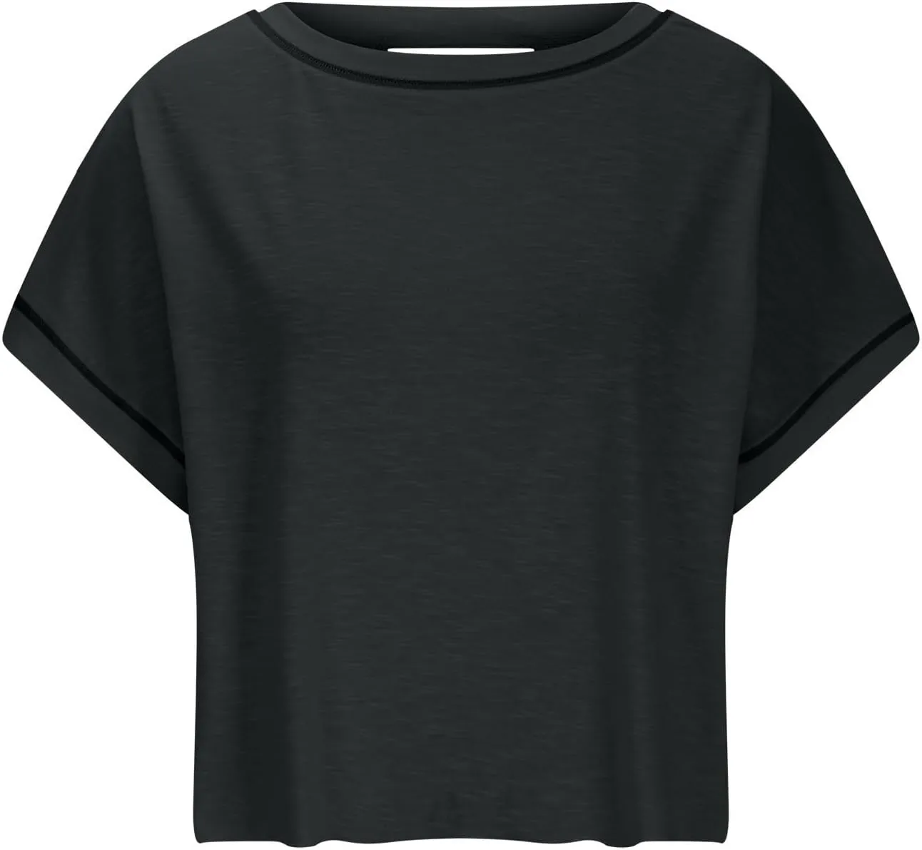 Summer Tops for Womens Open Back Workout Tops Backless Short Sleeve Athletic Shirt Running Crop Top Gym Yoga Tee