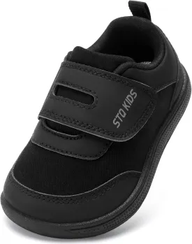 Toddler Wide Toe Box Barefoot Shoes Boys Girls Zero Drop,Baby First Walking Shoes Little Kids Sneakers Non-Slip Preschool Running Tennis Canvas Casual Preschool Outdoor Activities
