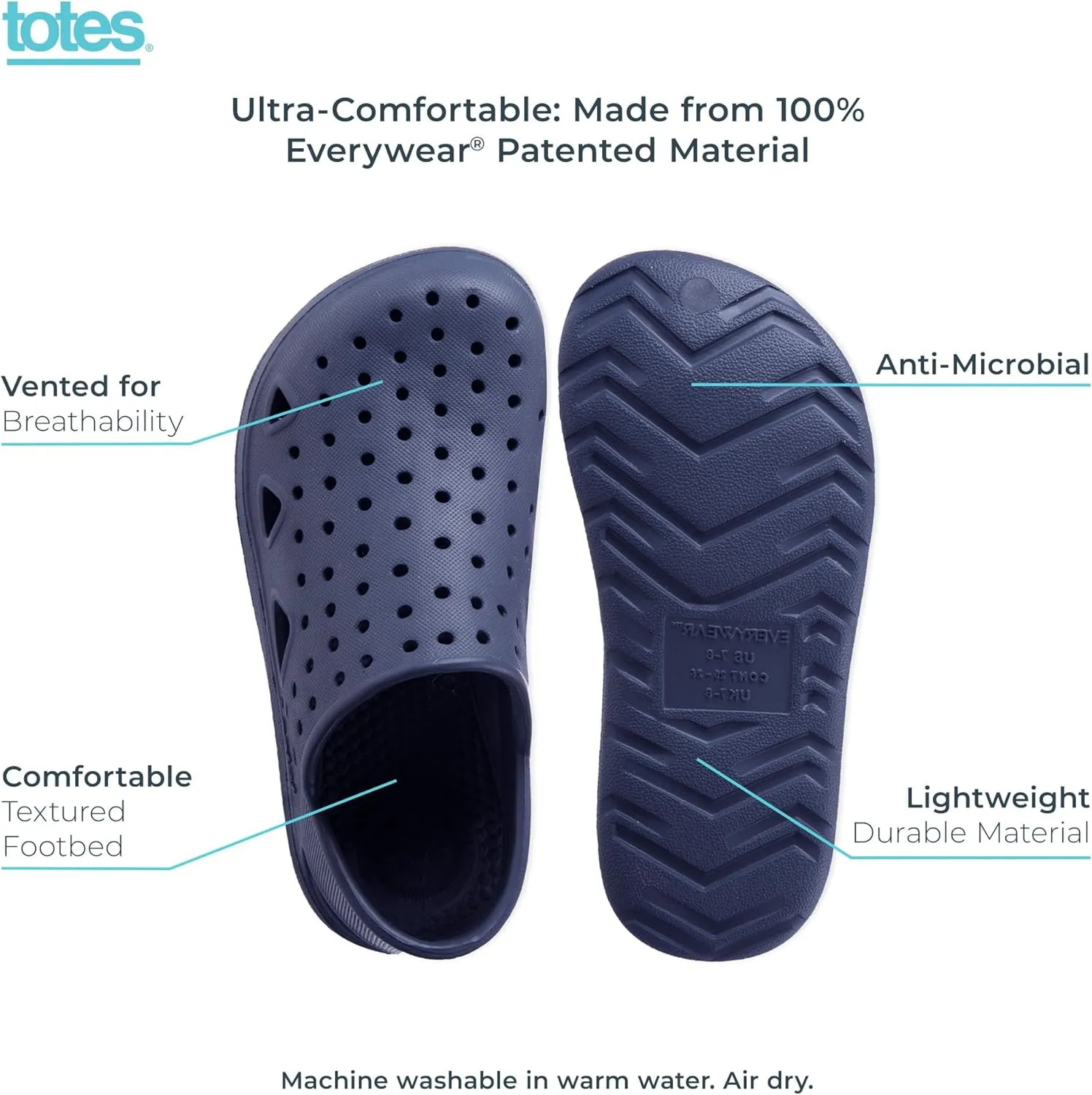 totes Unisex-Child Everywear Splash and Play Clog