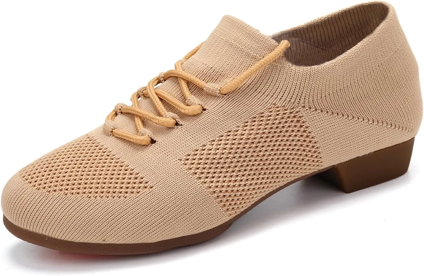 YKXLM Women Standard Practice Social Dance Sneaker Beginner Dance Practice Shoes for Women Low Heel Ballroom